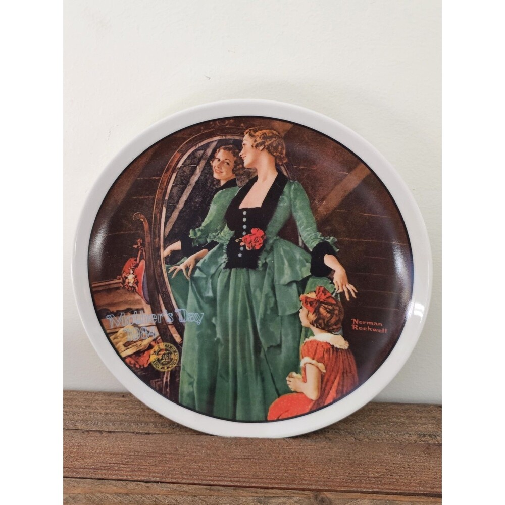 Knowles China Co. Normal Rockwell "Courting Dress" Mother's Day 1984 Plate